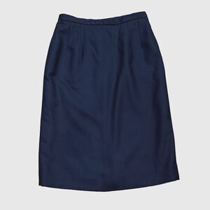 Vintage Pendleton Womens 8 Navy Blue 100% Virgin Wool Pencil Skirt Lined USA